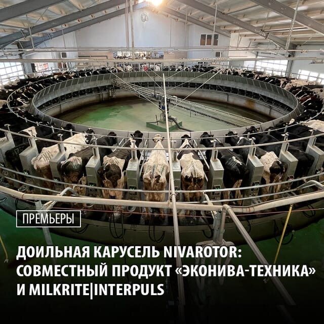 Доильная карусель NivaRotor: совместный продукт «ЭкоНива-Техника» и milkrite|InterPuls