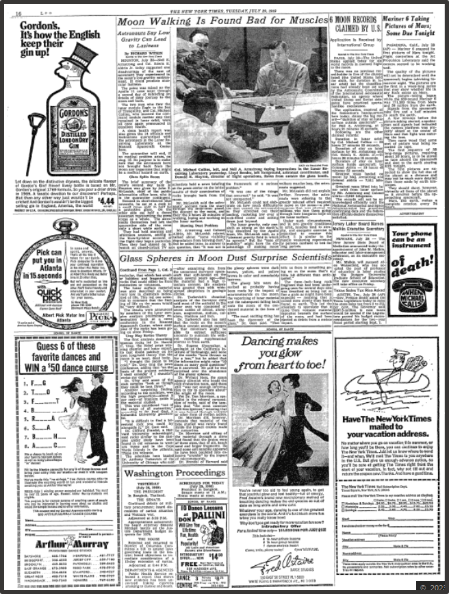 Газета Нью-Йорк Таймс, 16-я страница