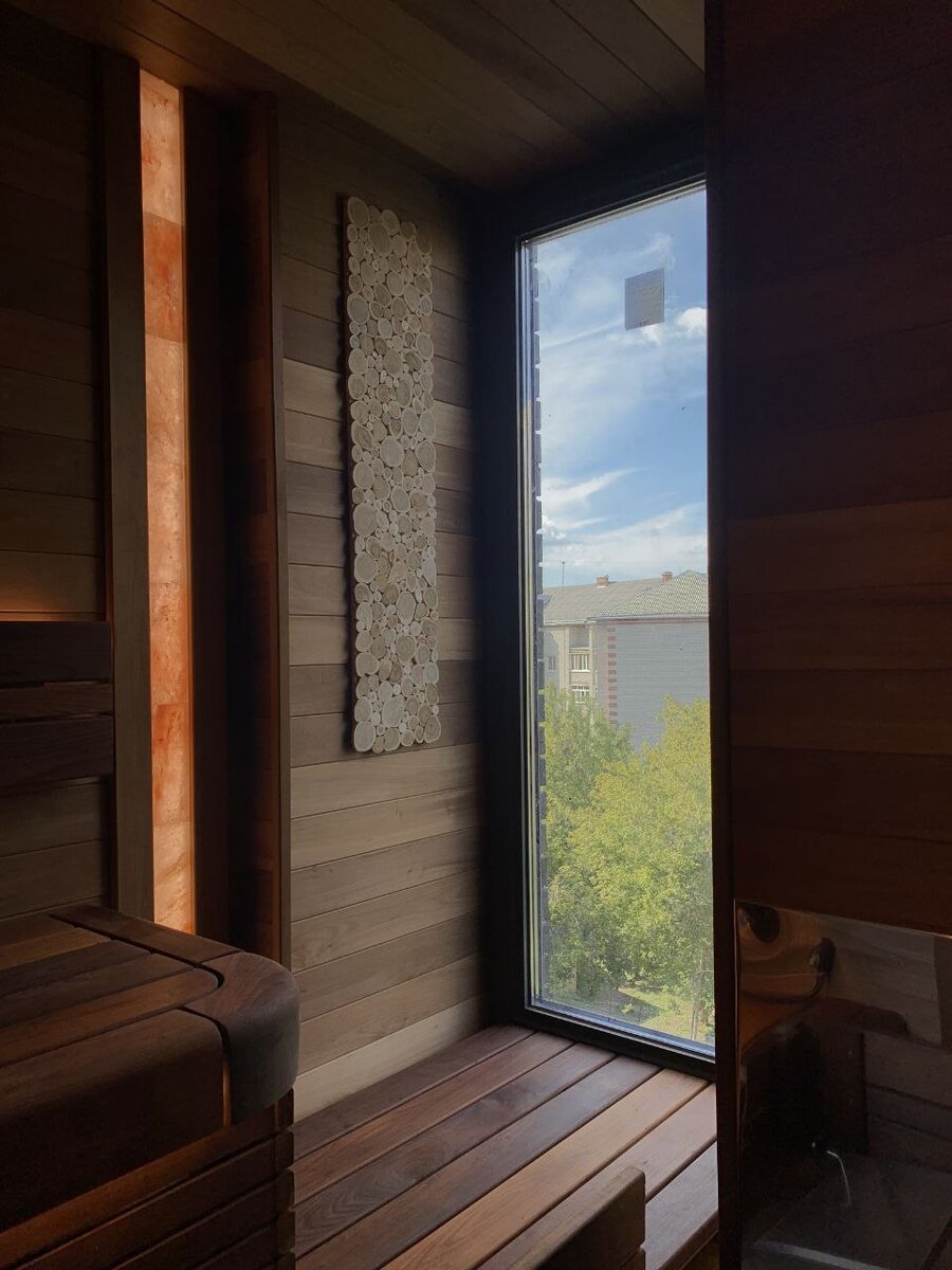 Фотография отделки парной в тюмени