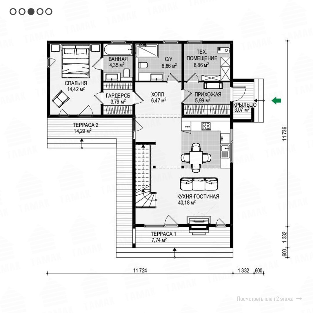 План 1 этажа