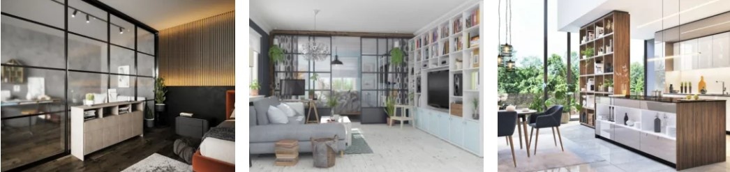 Зоны в большой комнате