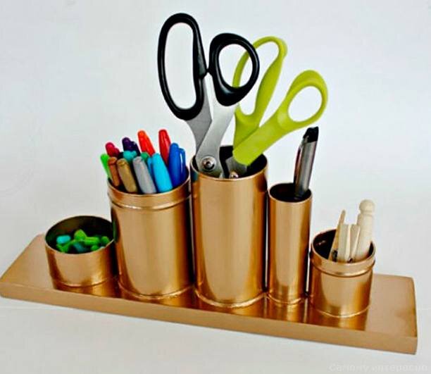 Подставка для карандашей из канализационных труб