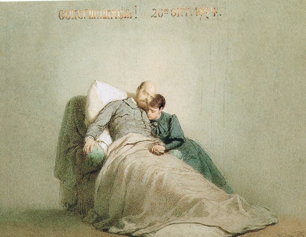 Смерть Александра III в Ливадии 1895, М. Зичи