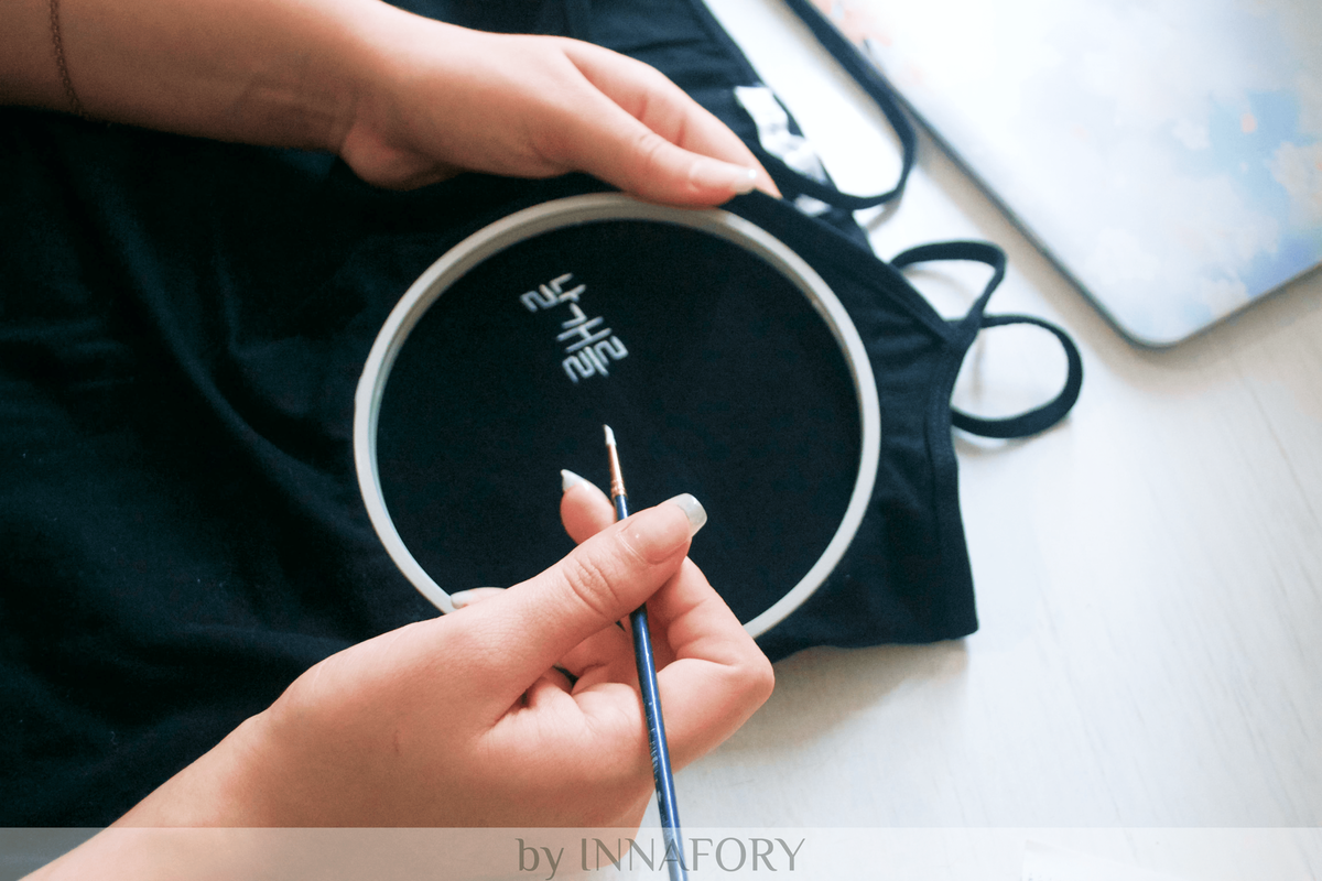 В процессе работы у меня стали возникать идеи оформления самой надписи. Красивый шрифт я пока ещё не освоила, но обыграть надпись хотела каким-то другим образом:)