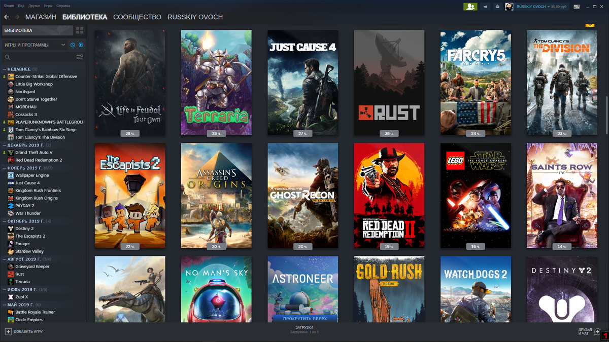 Steam library