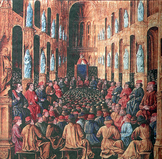 Призыв в Клермоне Папы римского Урбана II к крестовому походу в 1095 году.