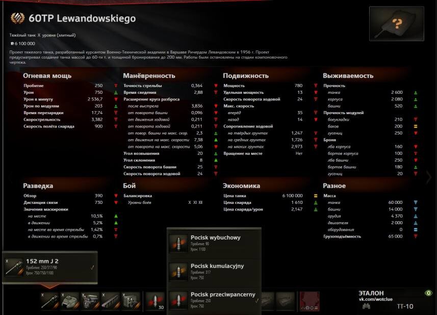 Проект тяжёлого танка, разработанный курсантом Военно-Технической академии в Варшаве Ричердом Левандовским в 1956 г. Проект предусматривал создание танка массой до 60 тонн и толщиной бронирования до 200 мм. Работы были остановлены на стадии компоновочного 