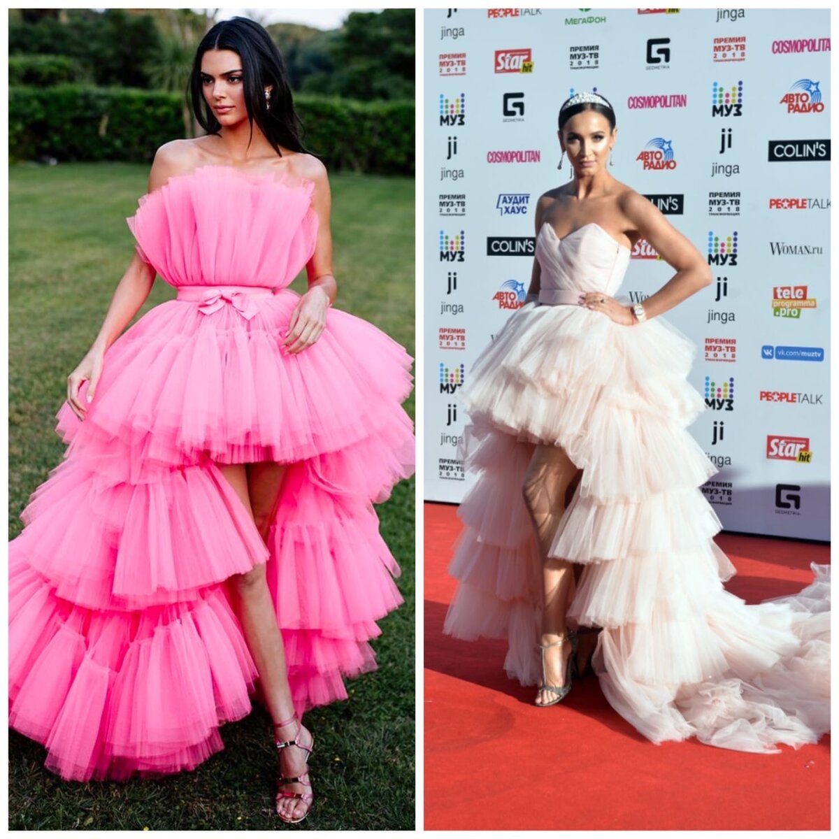 Модель Кендалл Дженнер (слева)