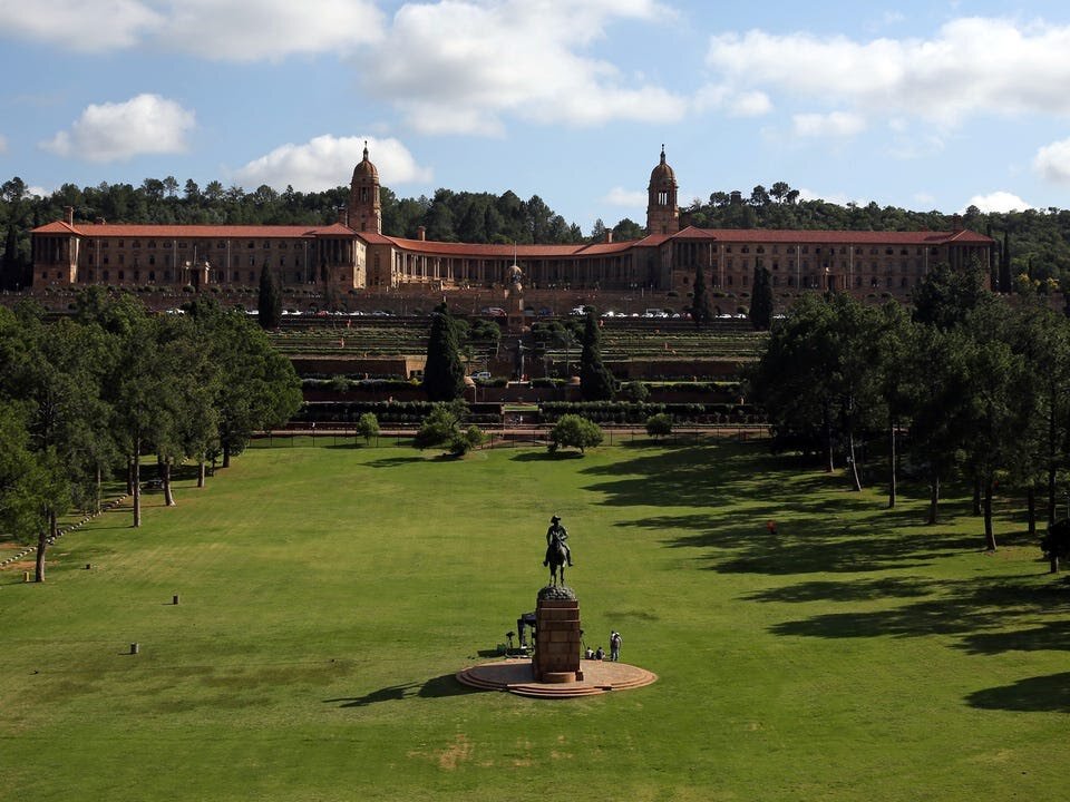 Общий вид здания Союза в Претории, Южная Африка.