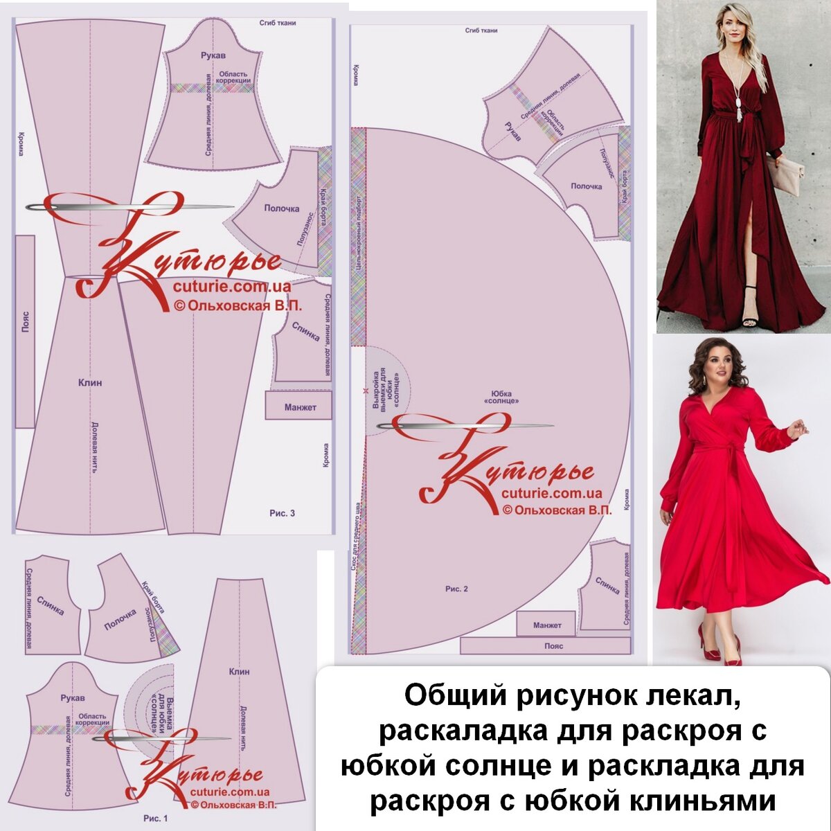 Лекало платья с запахом