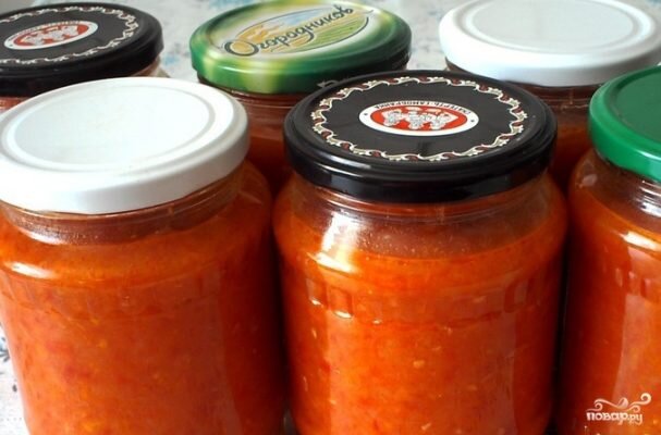 Кабачковая икра с помидорами на зиму!!!
