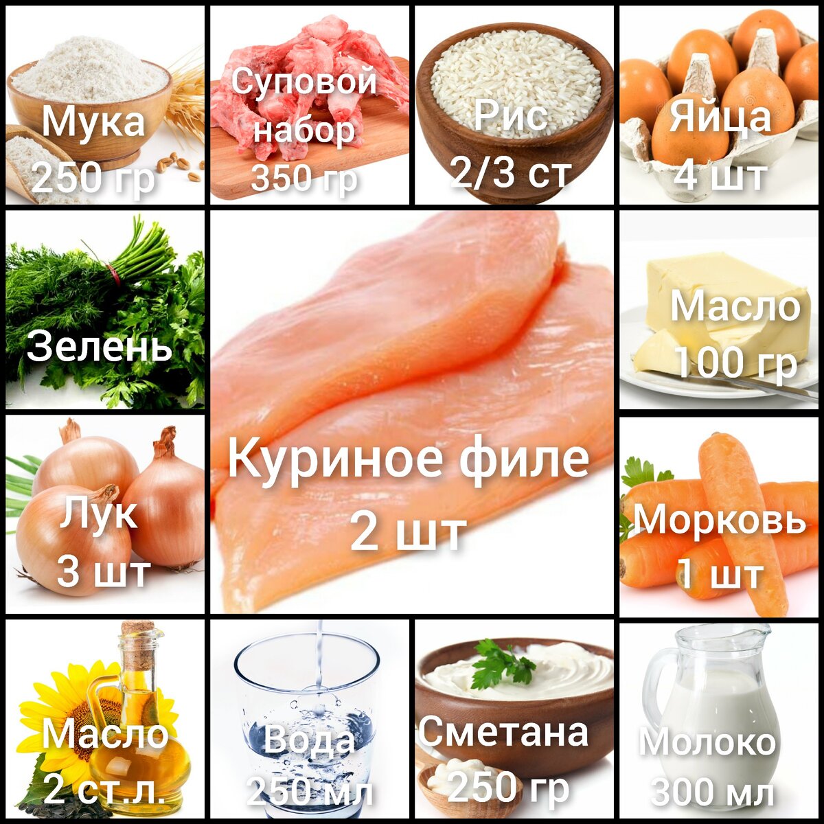 Список продуктов 