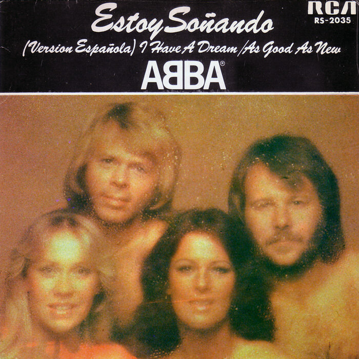 Обложка сингла "Estoy Soñando (Versión En Español)  I Have A Dream" шведской поп-группы ABBA