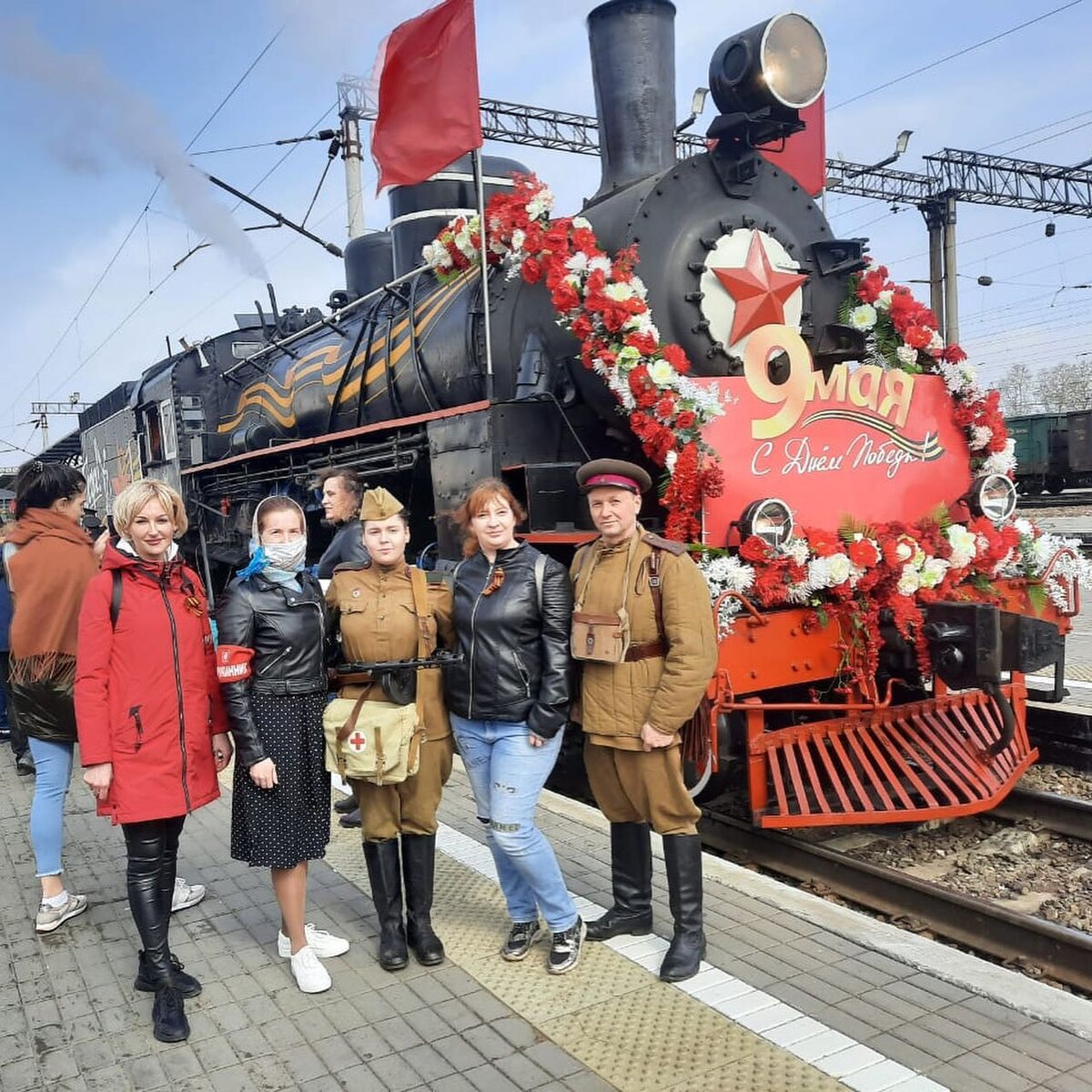 Поезд победы старые фото