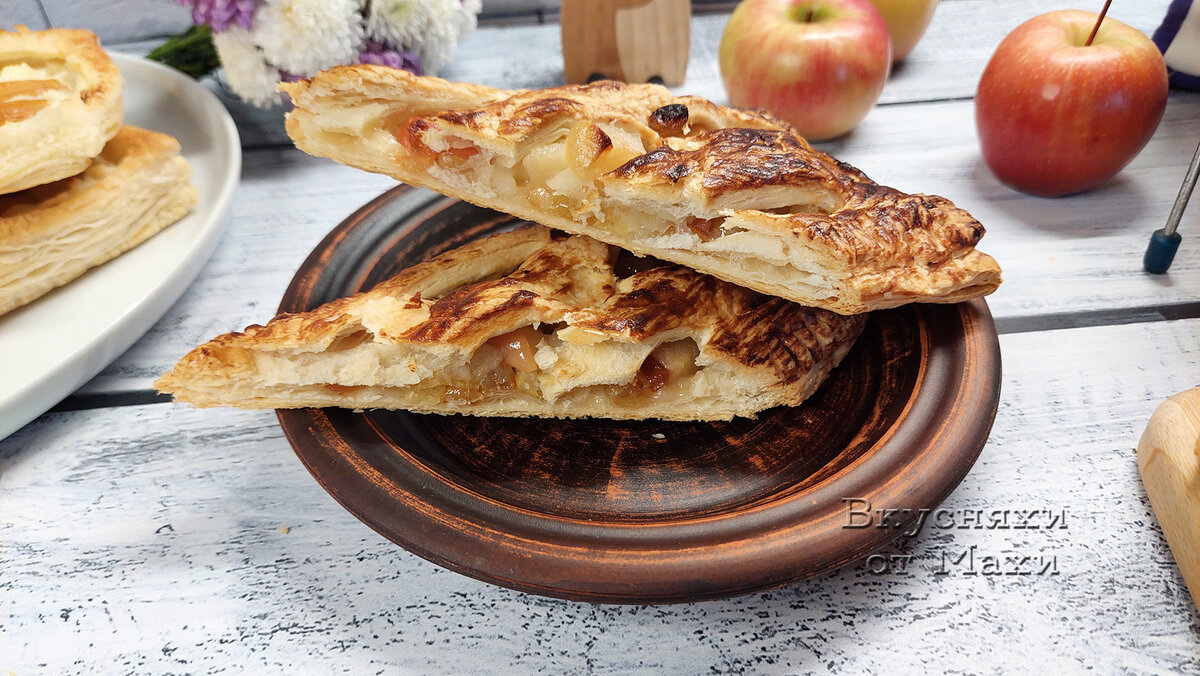 🥨3 варианта слоек с яблоками и грушами: показываю, как делать без остатков  теста, получится у всех | Лихая Горбуша | Дзен