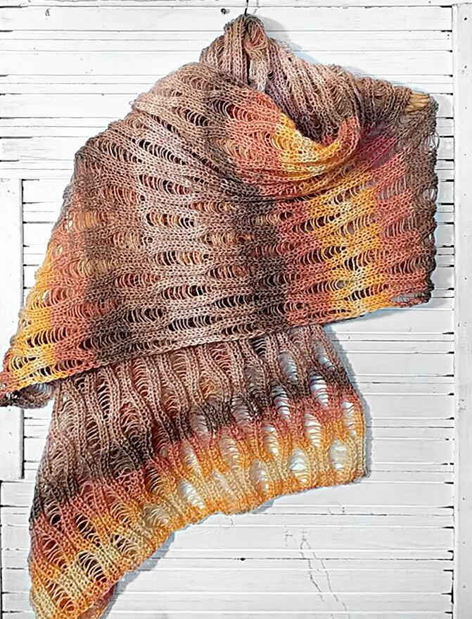 Палантин спицами