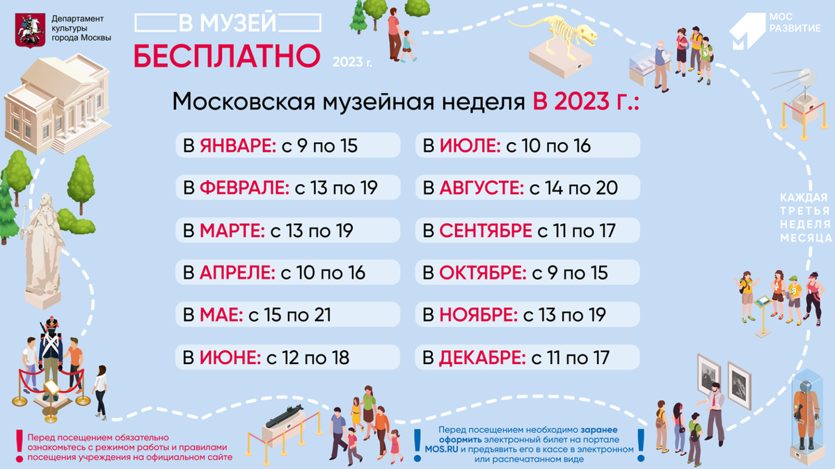 Музейная неделя в москве ноябрь 2023 расписание