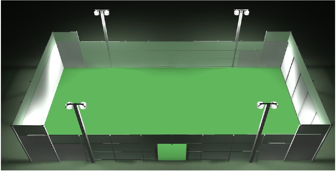Освещение теннисного корта