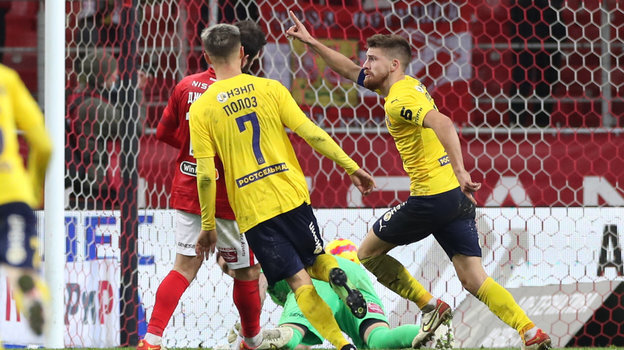    Данил Глебов после гола «Спартаку».Александр Федоров