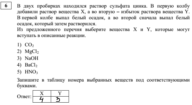 Задана следующая схема превращений веществ zn