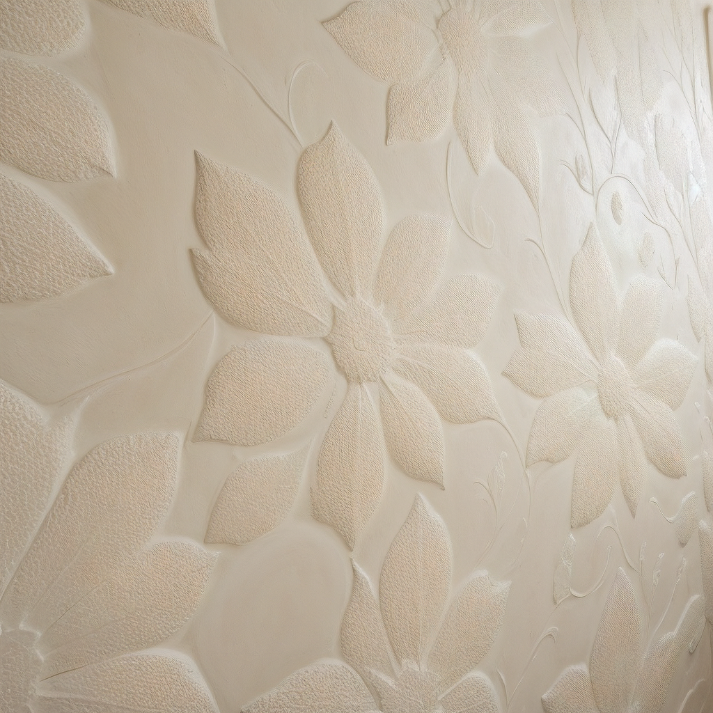 Декоративные узоры из штукатурки