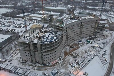    Строительство детской больницы в Красногорске © Пресс-служба Министерства строительного комплекса Московской области