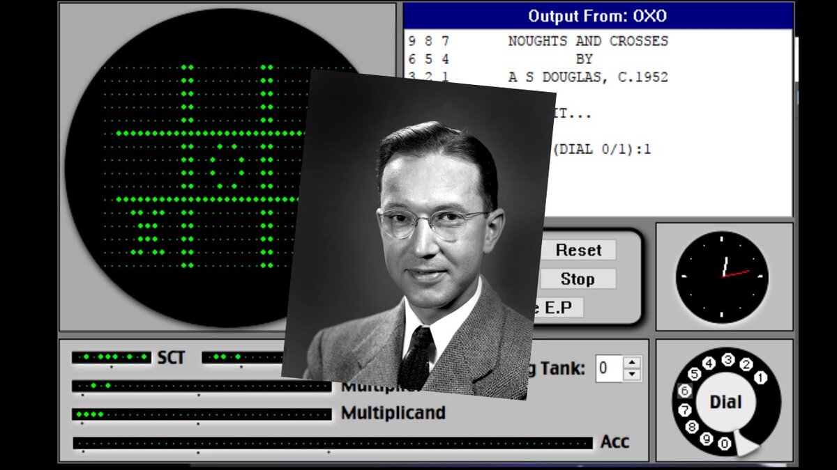 Самые первые компьютерные игры в мире. Oxo игра 1952. Александр Дуглас oxo. Первая компьютерная игра oxo. Первая наглядная компьютерная игра - oxo.