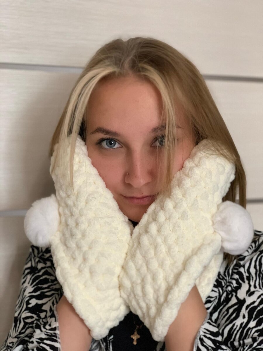 Вязаная домашняя обувь