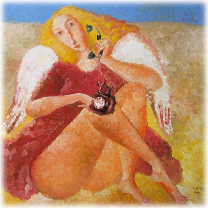 © Олег Шелудяков. Ангел с телефоном