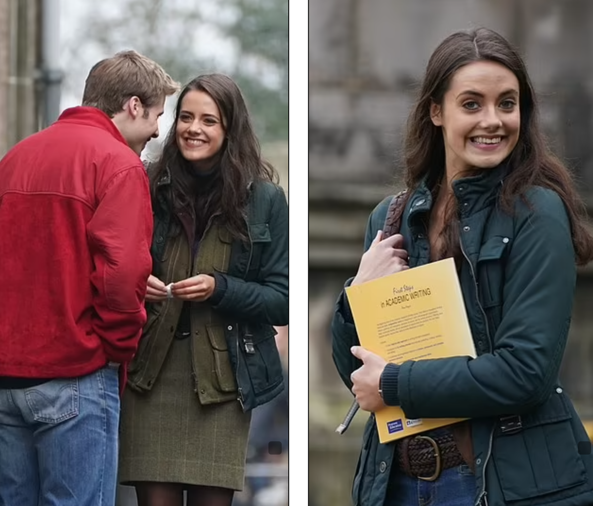 Съёмки сериала "Корона", актриса, которая играет Кейт Миддлтон. Фотография из открытого источника. 