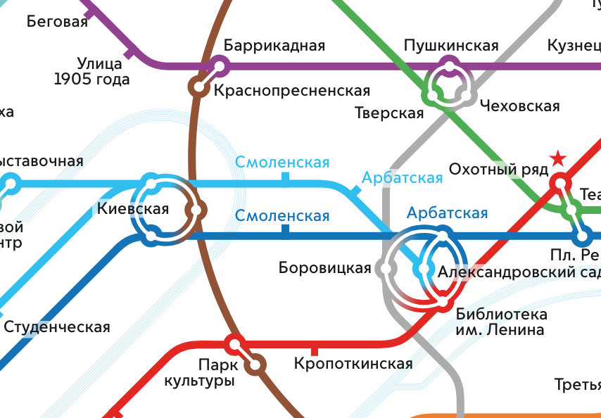 Улица 1905 года метро схема