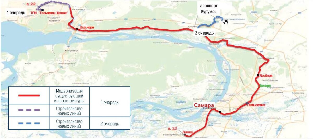 Схема движения электричек самара