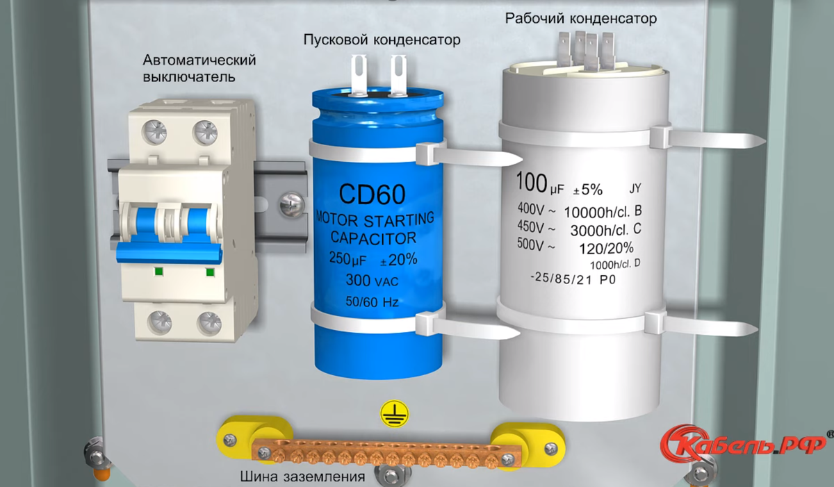 Как подключить конденсатор к электродвигателю: пошаговая инструкция! |  Кабель.РФ: всё об электрике | Дзен