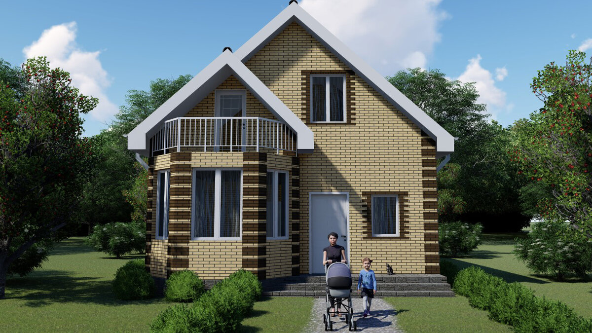 Z500 с мансардой. дома с двускатной крышей. Z500 стильный дом с мансардой. польские проекты домов. практический дом.