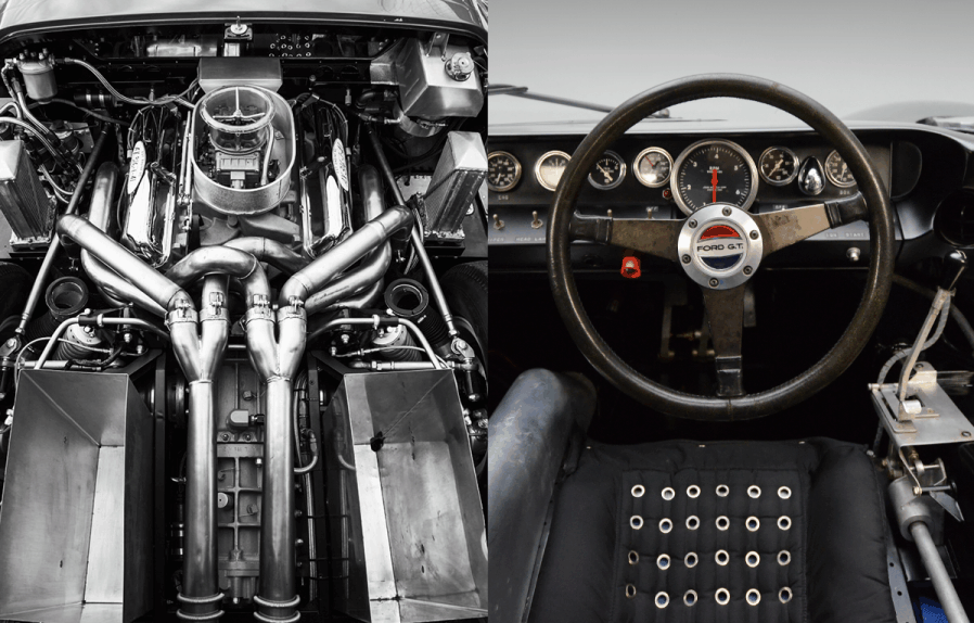Двигатель GT40, вид салона GT40