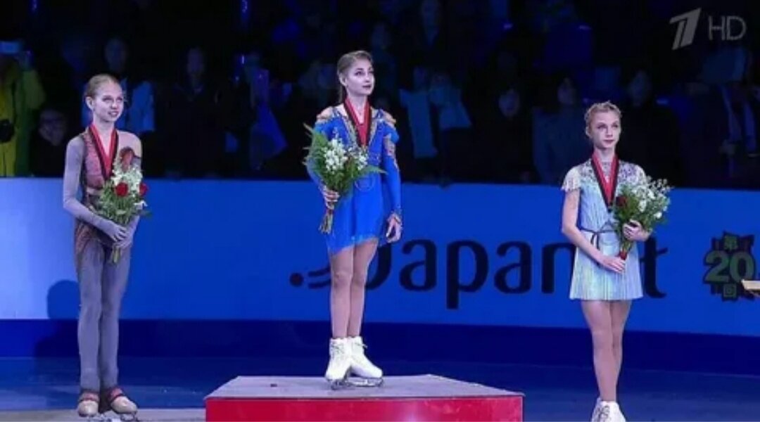 Пьедестал Финала Гран-при среди юниоров 2018