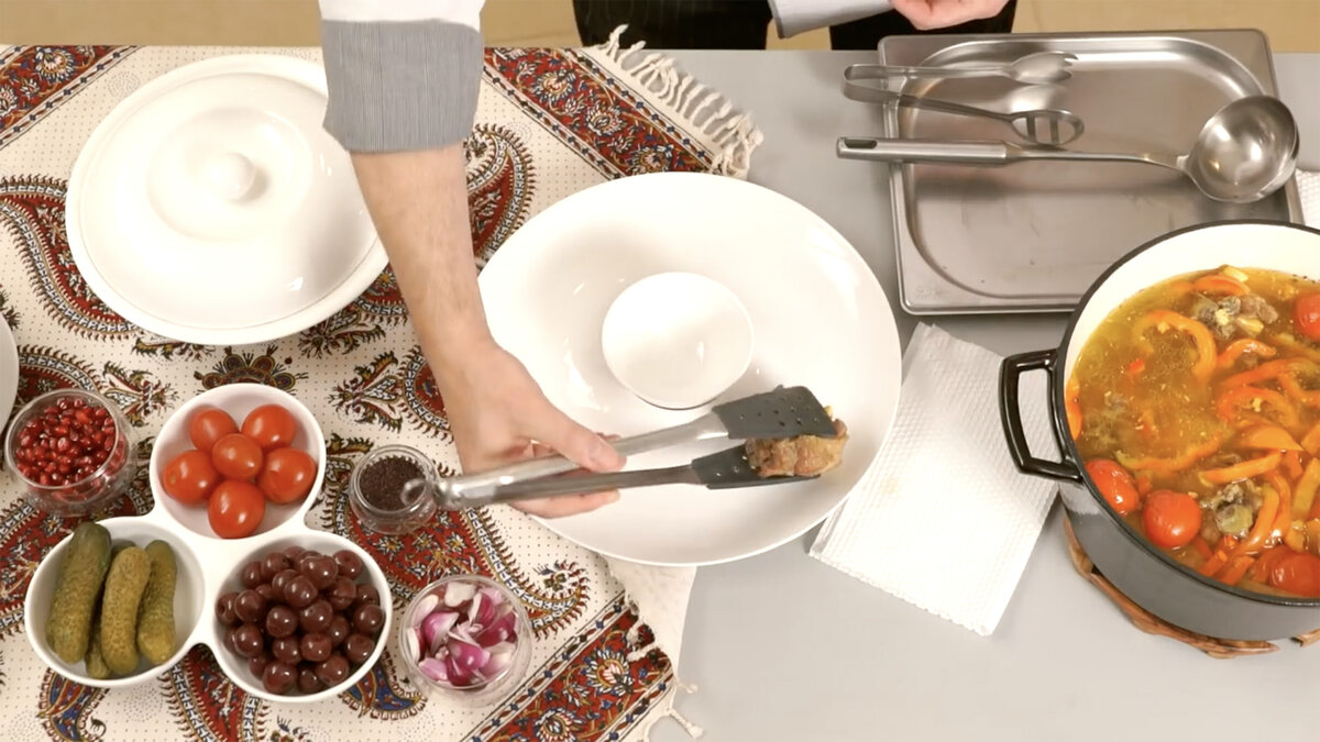 Как приготовить Армянская Хашлама с картофелем из баранины с пивом на костре рецепт пошагово
