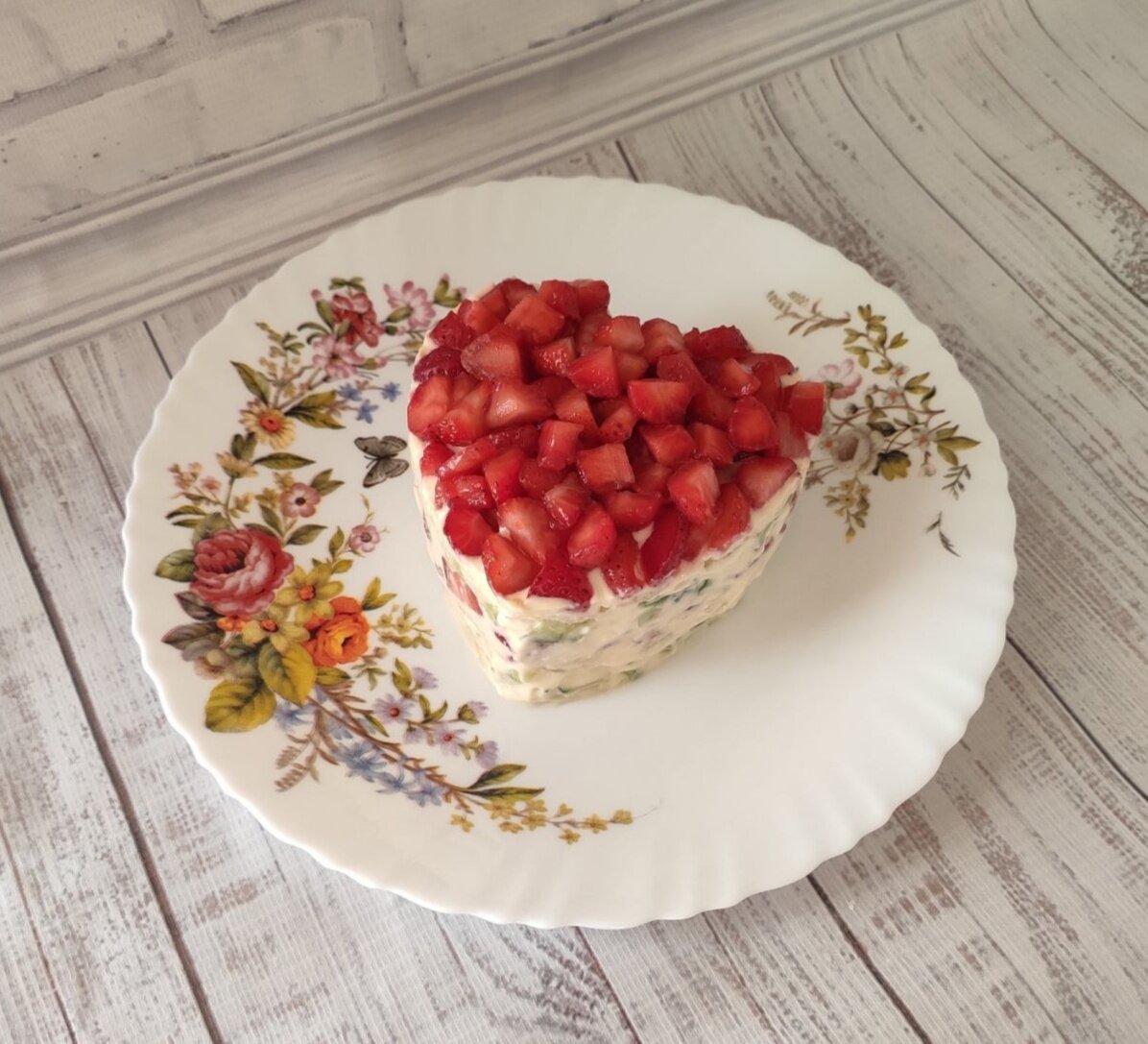 Салат в форме Сердца.