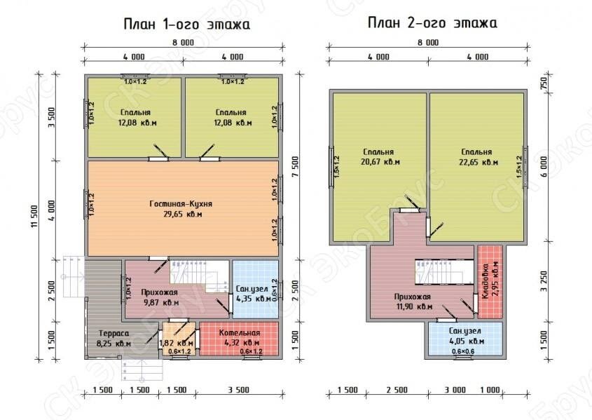 Рисунок 2. Планировка каркасного дома Ладога 2020 Д-4