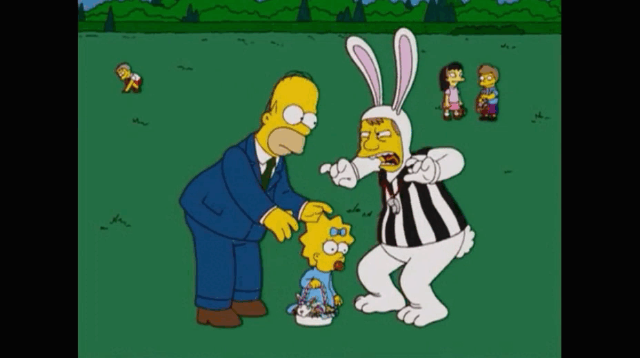 Гомер и Пасхальный кролик. Фрагмент сериала Симпсоны, s17e07