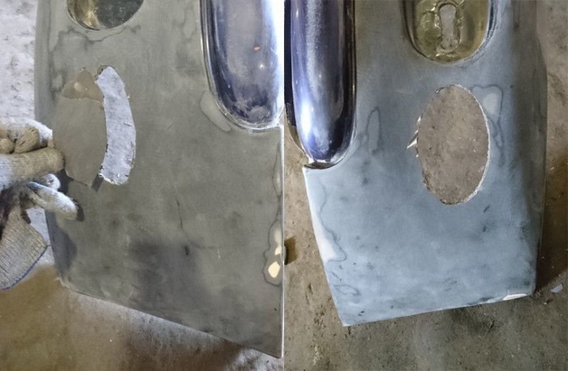 Кто-то заделал отверстия под противотуманки шпатлевкой!