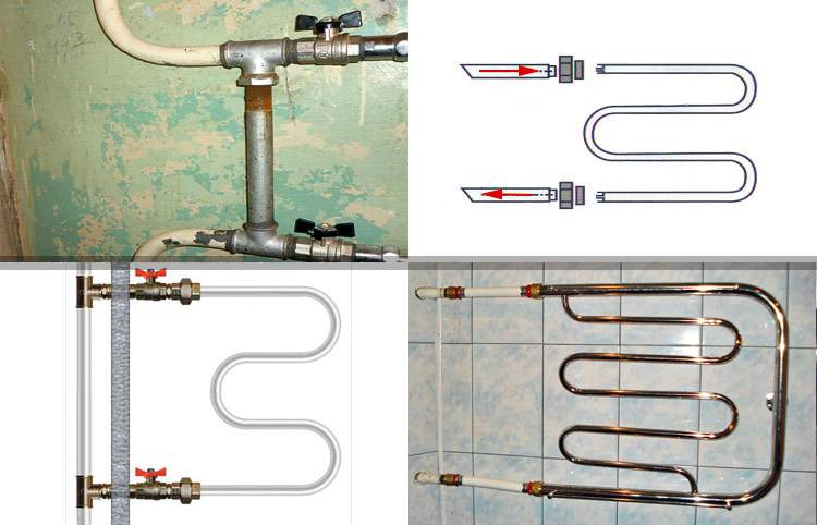 Полотенцесушитель от горячей воды. Схема полотенцесушителя с байпасом и кранами. Схема подключения крана водяного полотенцесушителя. Система байпас полотенцесушител.