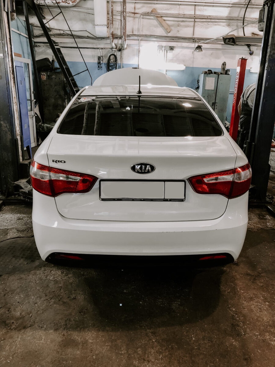 KIA Rio удален катализатор
