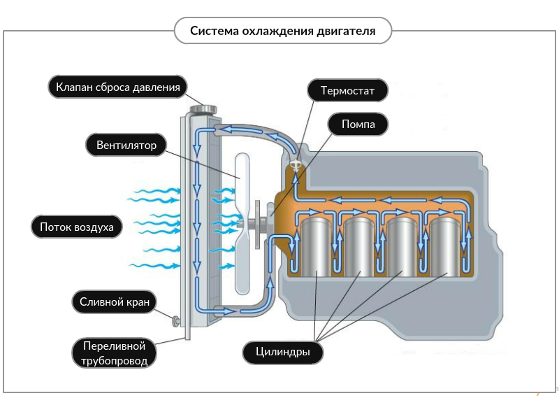 Вентилятор охлаждения двигателя – это устройство, которое обдувает радиатор, а также нагретый мотор двигателя воздухом из атмосферы.-2