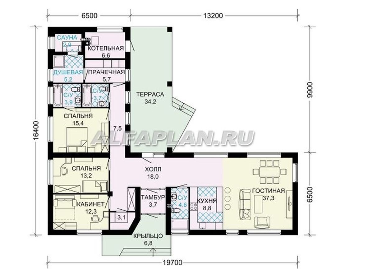 Планировка дома по проекту G-92 