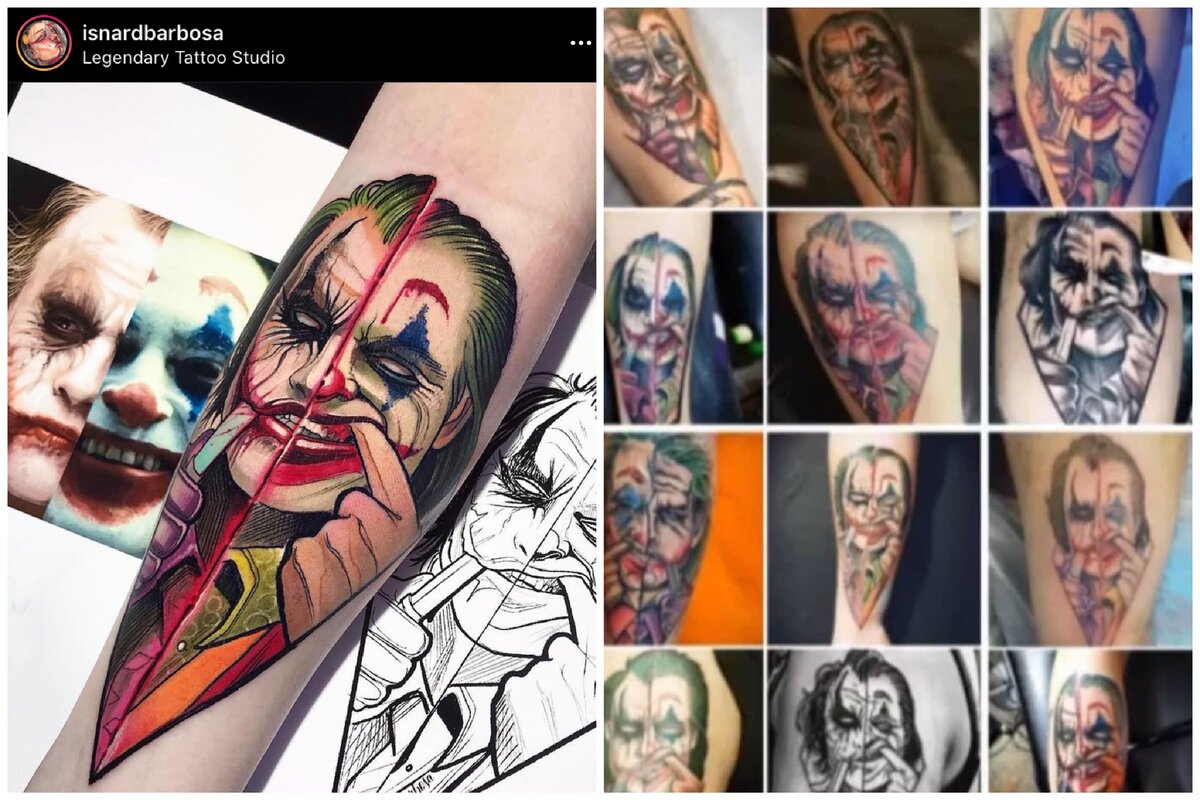 Работа художника @isnardbarbosa и его копии