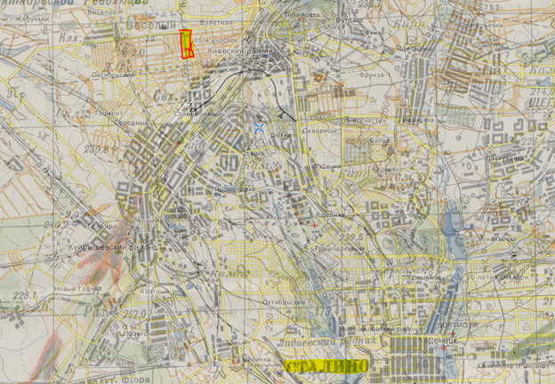 отмечено место кладбища 15 участка