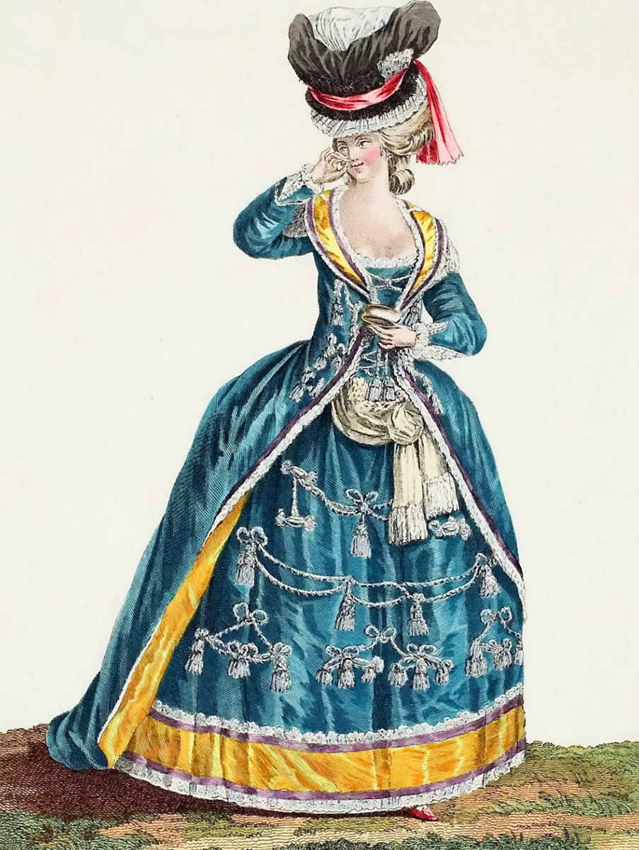 Мода 18 19. "Galerie des Modes et Costumes Français", №264, 1787 г.. Костюм стиля классицизм 19 века Франция. Костюм эпохи классицизма 19 век. Классицизм (конец XVIII века) одежда.