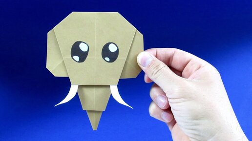 Как сделать слона из бумаги. Оригами слон. elephant origami.