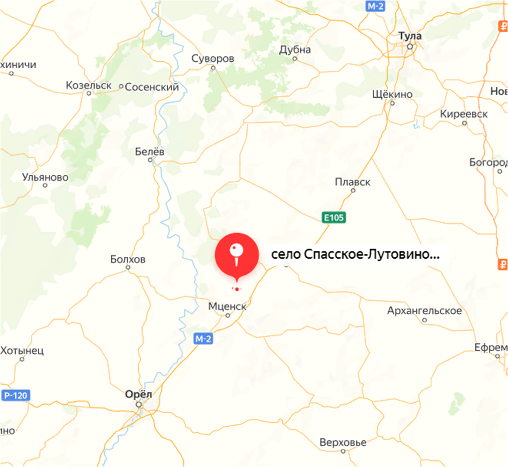 Спасское-Лутовиново. Яндекс.Карты